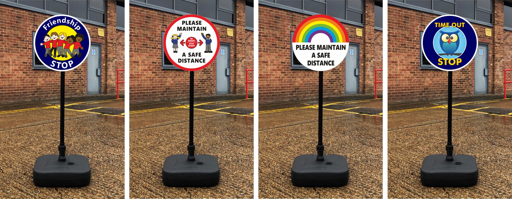 lollipop signs for school freestanding signs